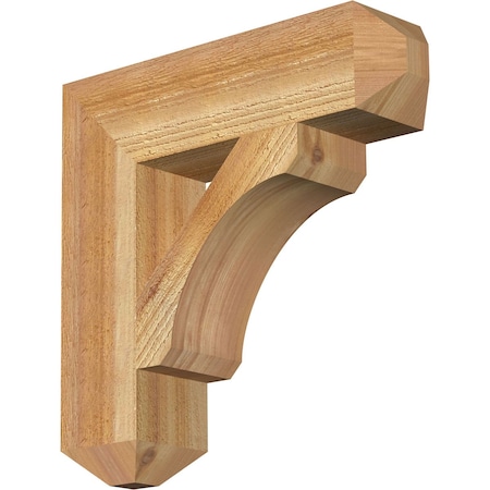 Ekena Millwork Legacy Craftsman Rough Sawn Bracket, Western Red Cedar, 4"W x 16"D x 16"H BKT04X16X16LEC04RWR